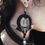 Miniature : Ereshkigal, Boucles d'oreilles  géométriques, crane de corbeau