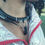 Miniature : Alien Child, Collier double rangs Crystal noir
