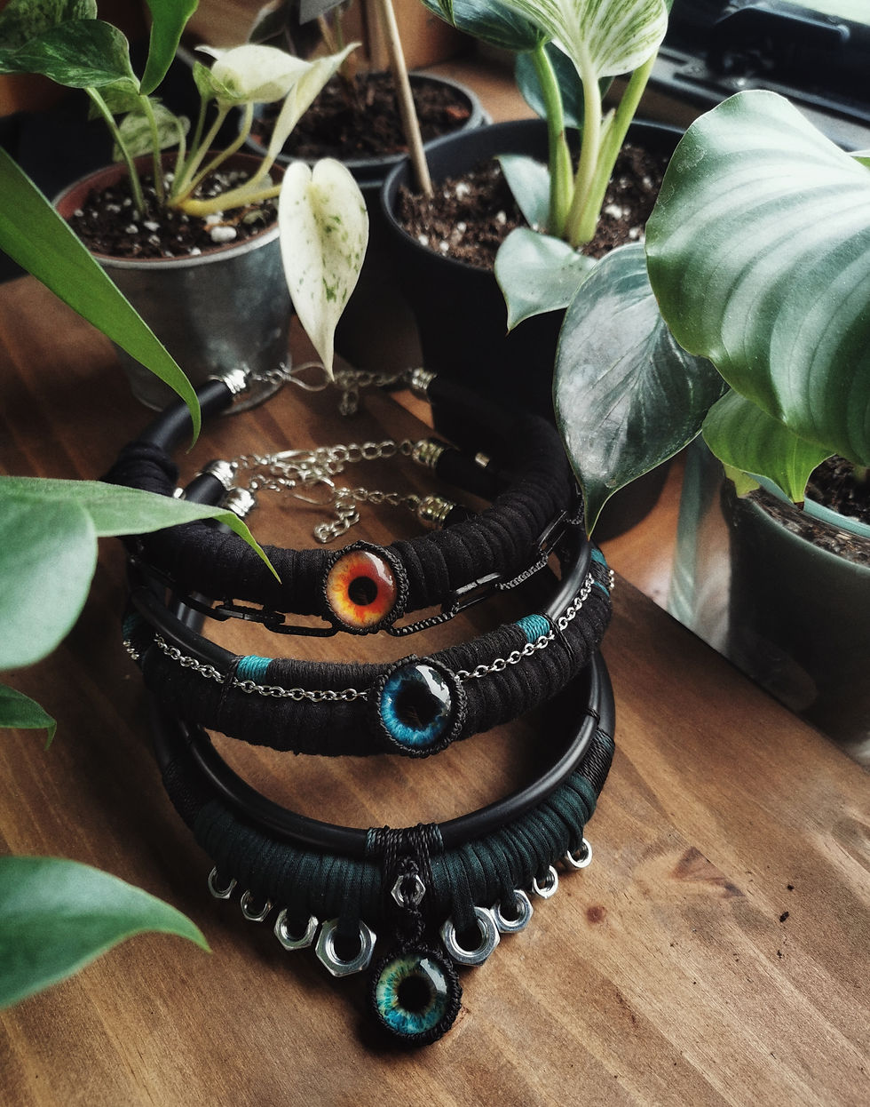 Thumbnail: Black Chain and Eye Necklace
