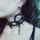 Miniature : Dark Fusion, Boucles d'oreilles anneaux en cuir