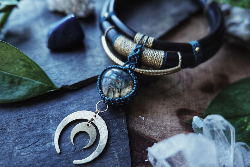 Thumbnail: Collier double rangs Labradorite 
