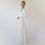 Thumbnail: Bestseller Ivory Square Neckline Minimalist Satin Wedding Dress #1351