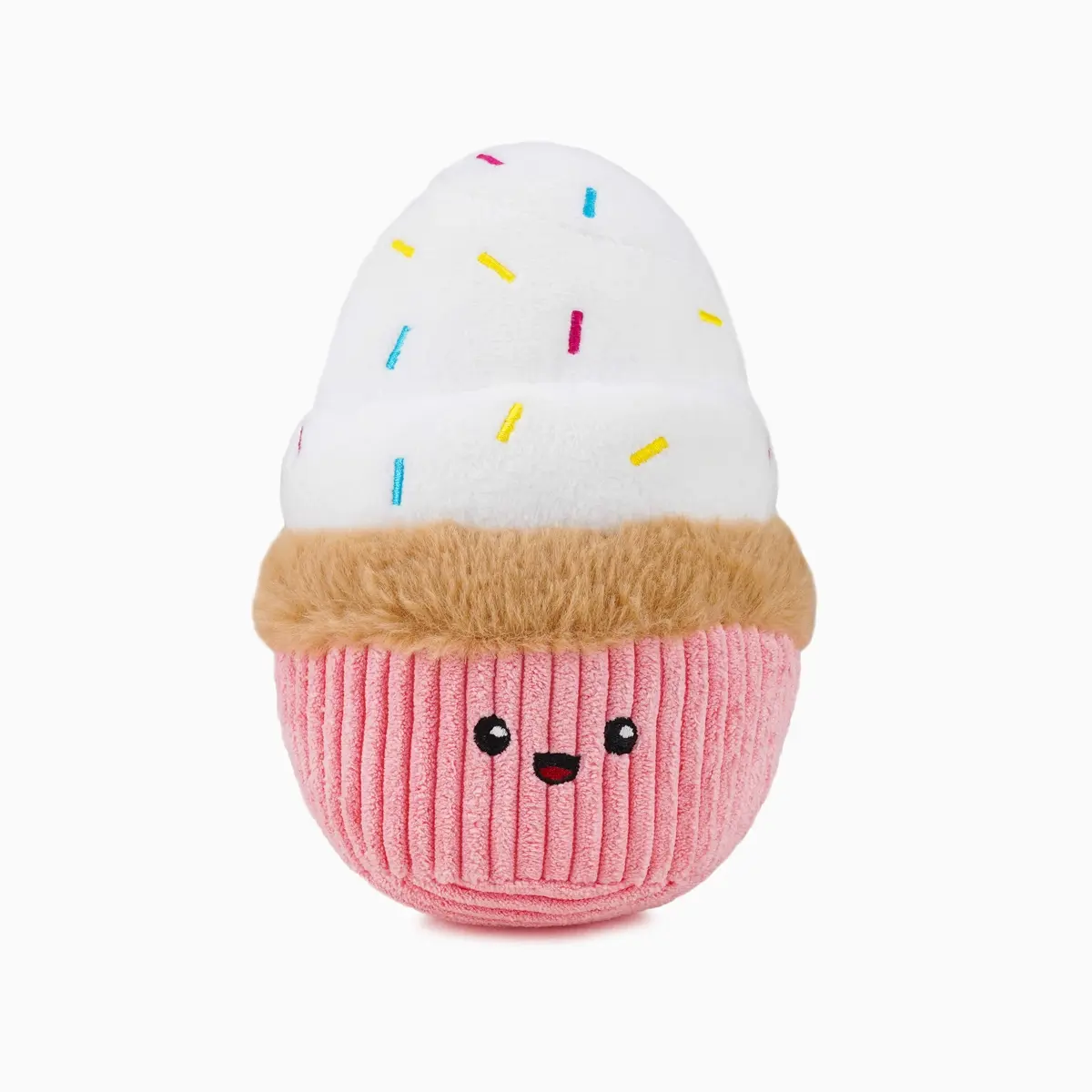 Cupcake Plush Dog Toy Front View