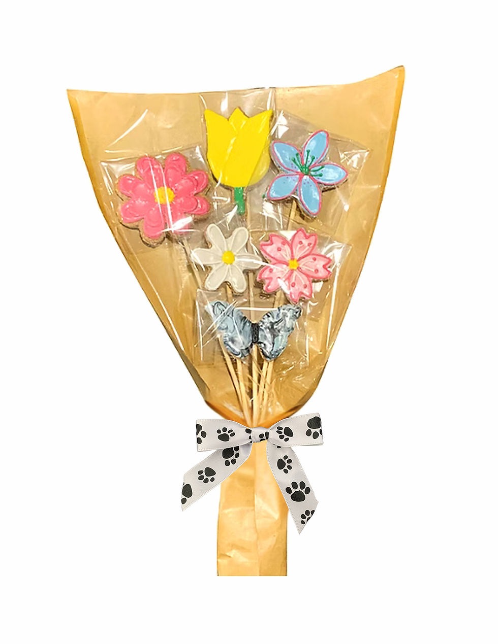 Dog Treat Flower Bouquet Front View