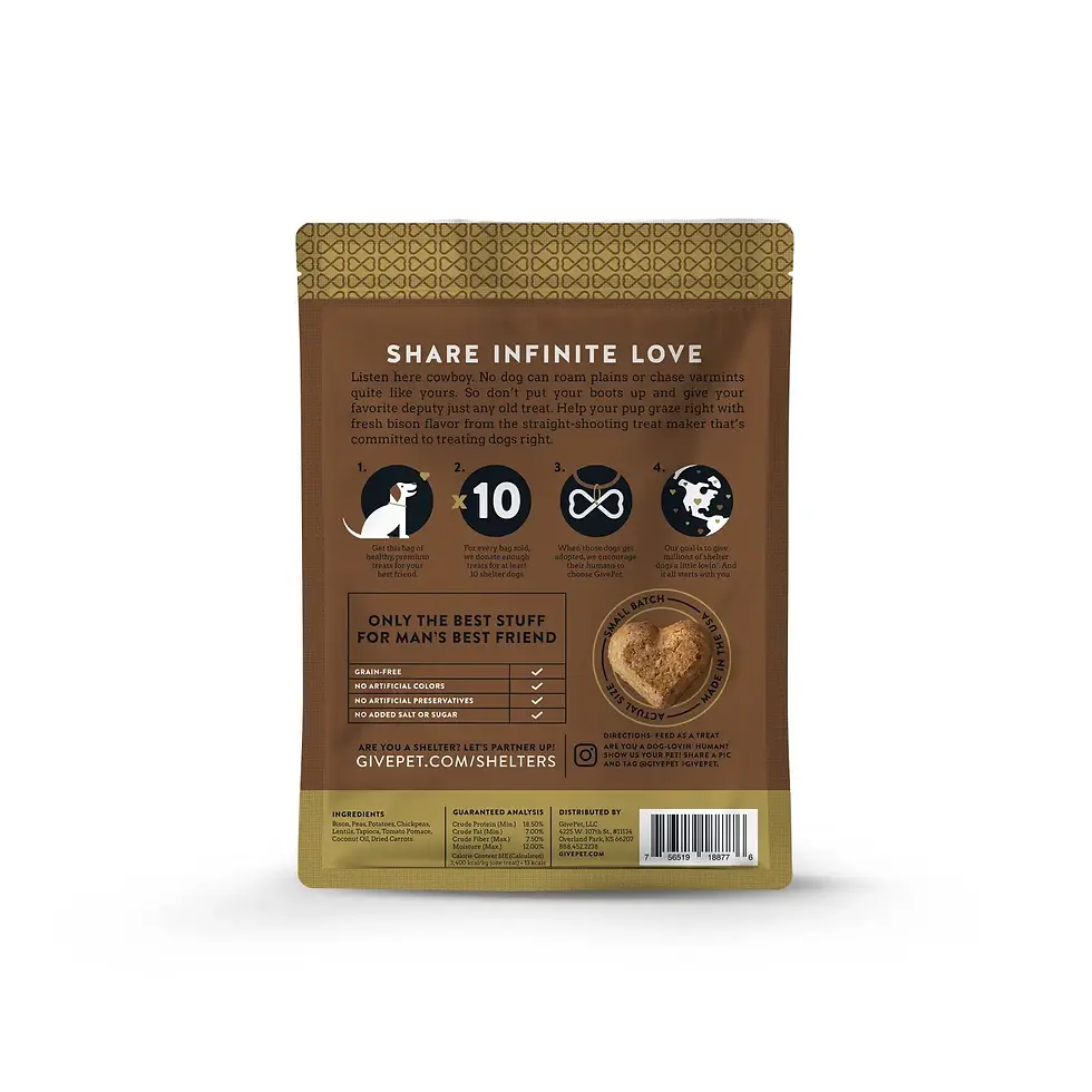 Thumbnail: givepet baked dog treats back view