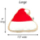 Thumbnail: Midlee Christmas Sugar Cookie Plush Dog Toy (Santa Hat) With Measurements