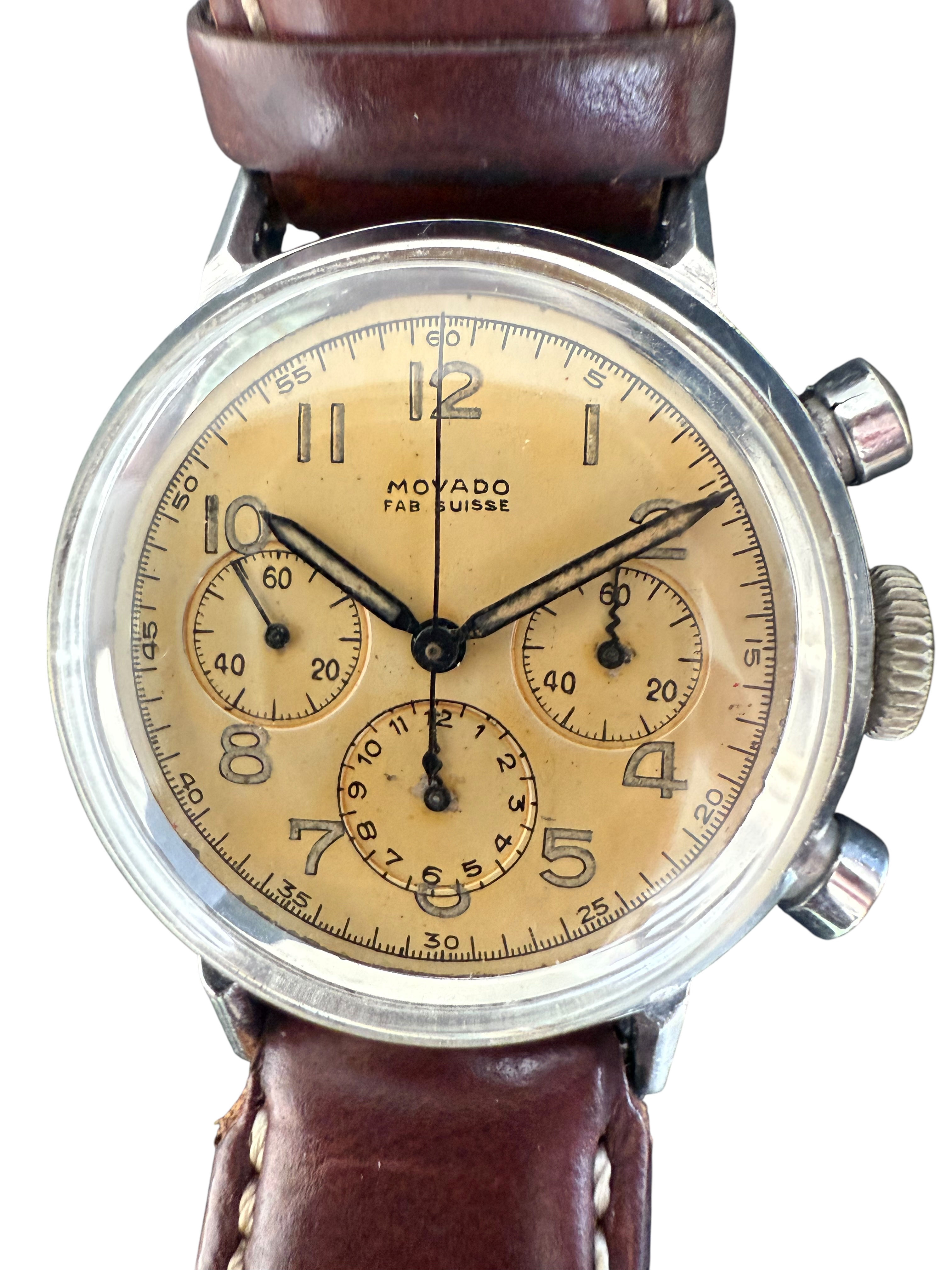 Montre Chronographe Movado M95 circa 1940