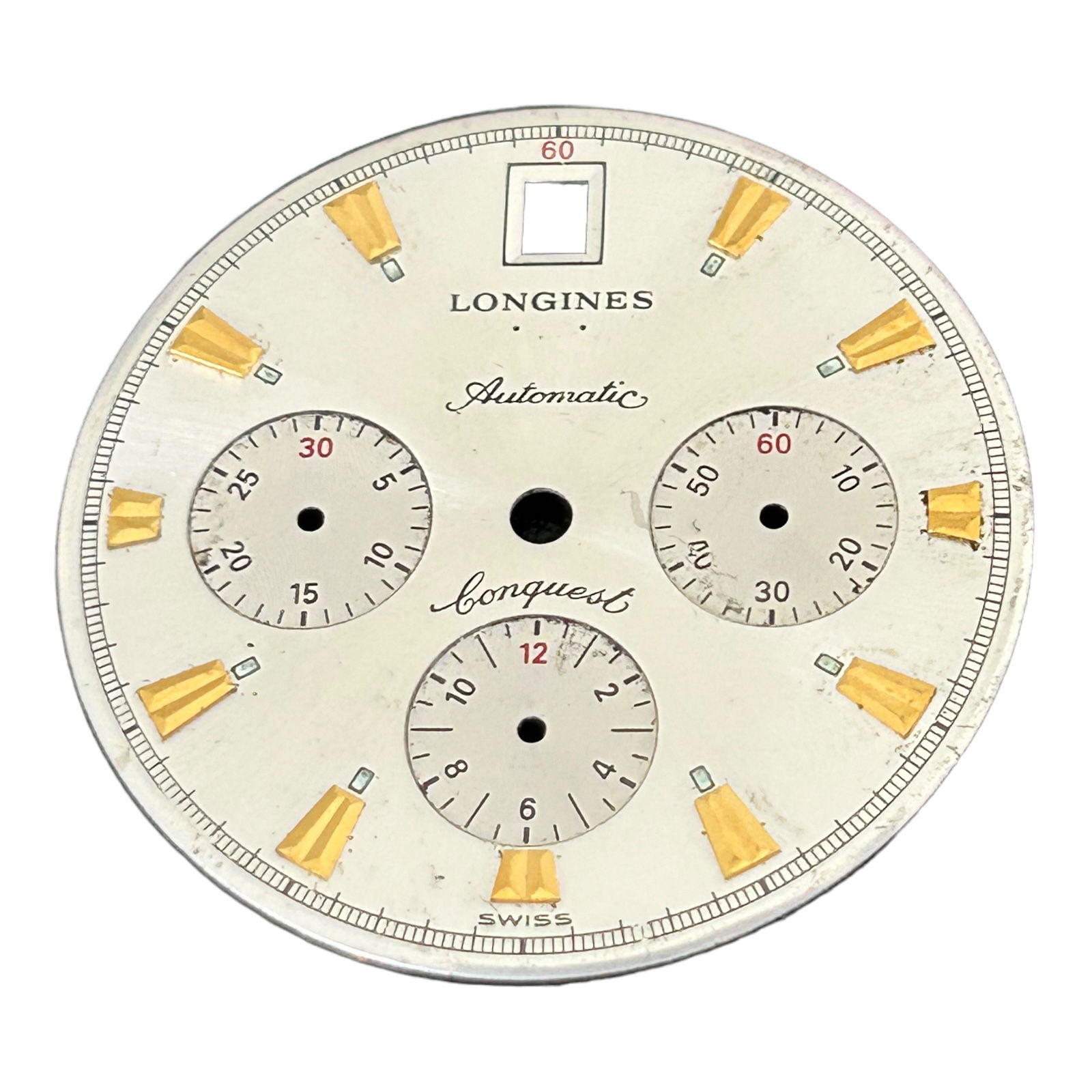 Cadran Longines automatic Conquest chronographe 31,4mm