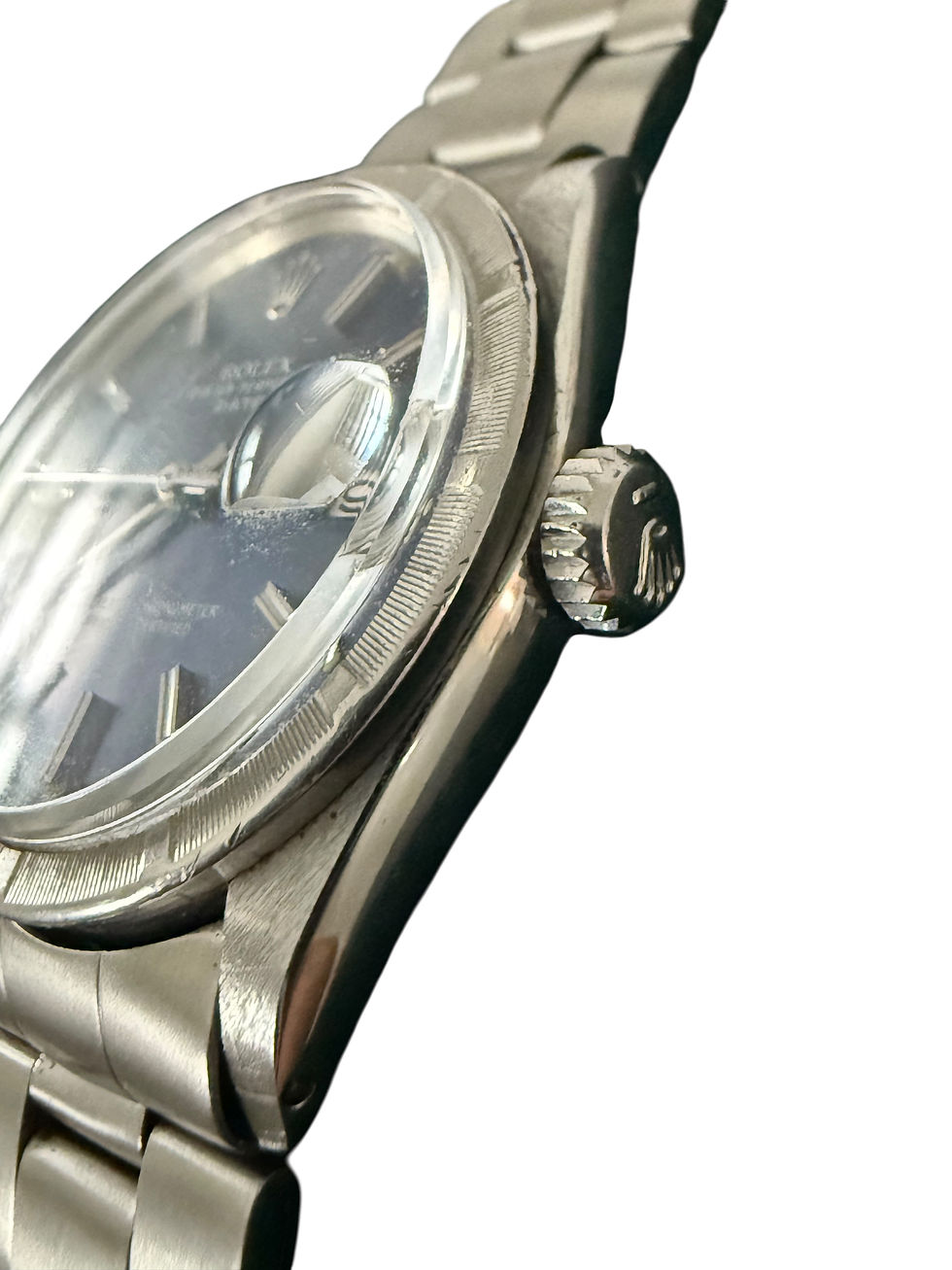 Miniature : Montre Rolex Date acier cadran Bleu 