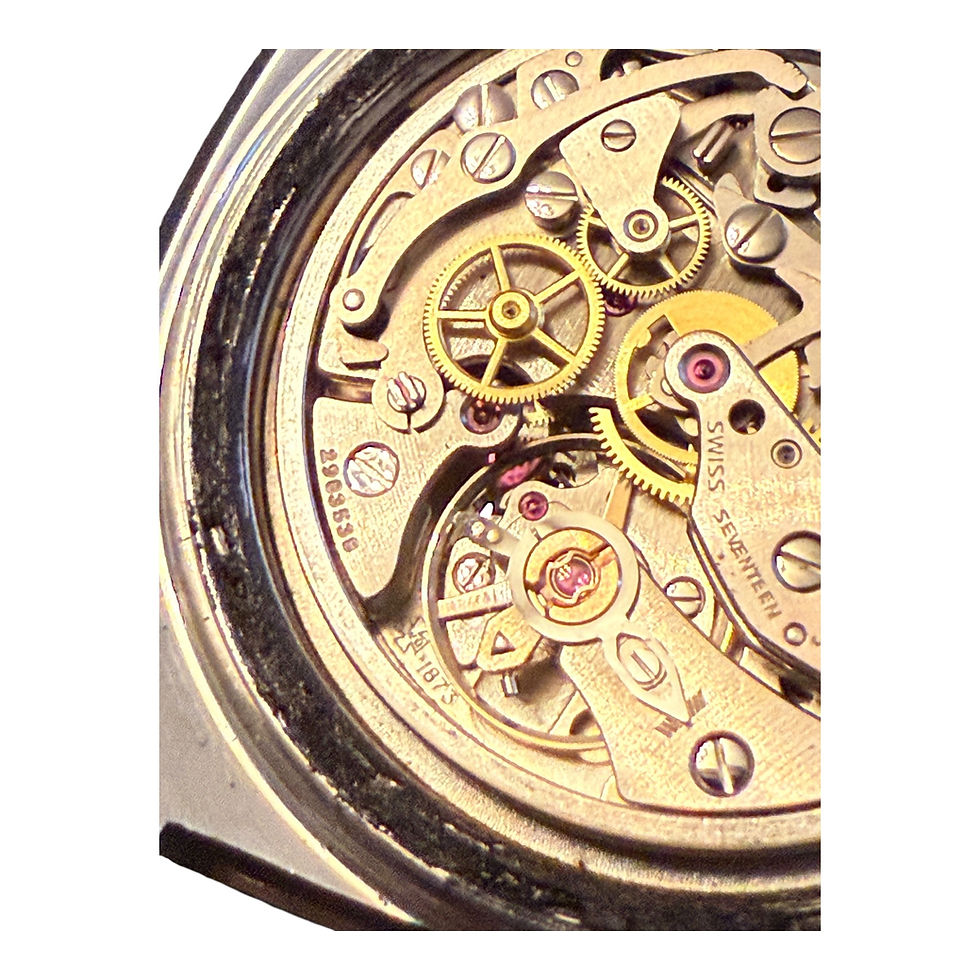 Thumbnail: Montre chronographe Richard vintage calibre Lemania 1873