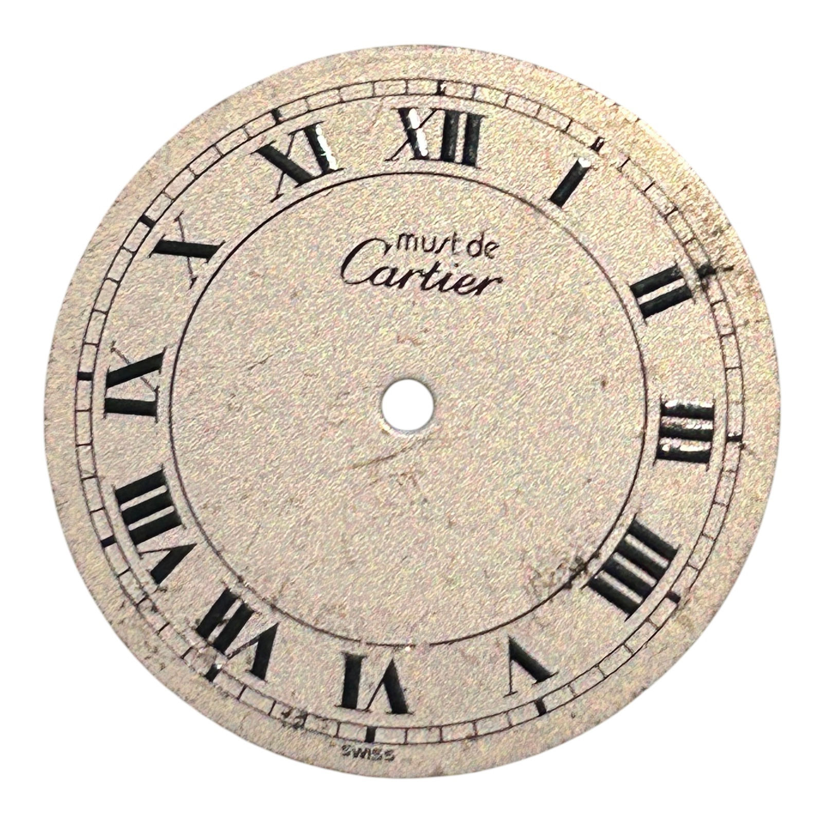 Cadran muet de Cartier 26mm cal 81