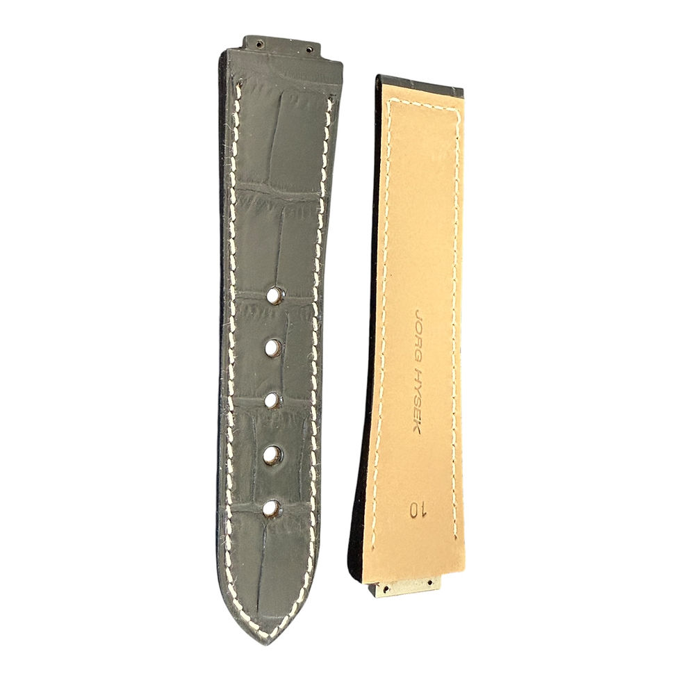 Miniature : Bracelet Jorg Hysek cuir Noir taille 10 NOS