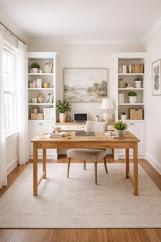 A Bright Comfortable Home Office By Juniper Blue Interiors
