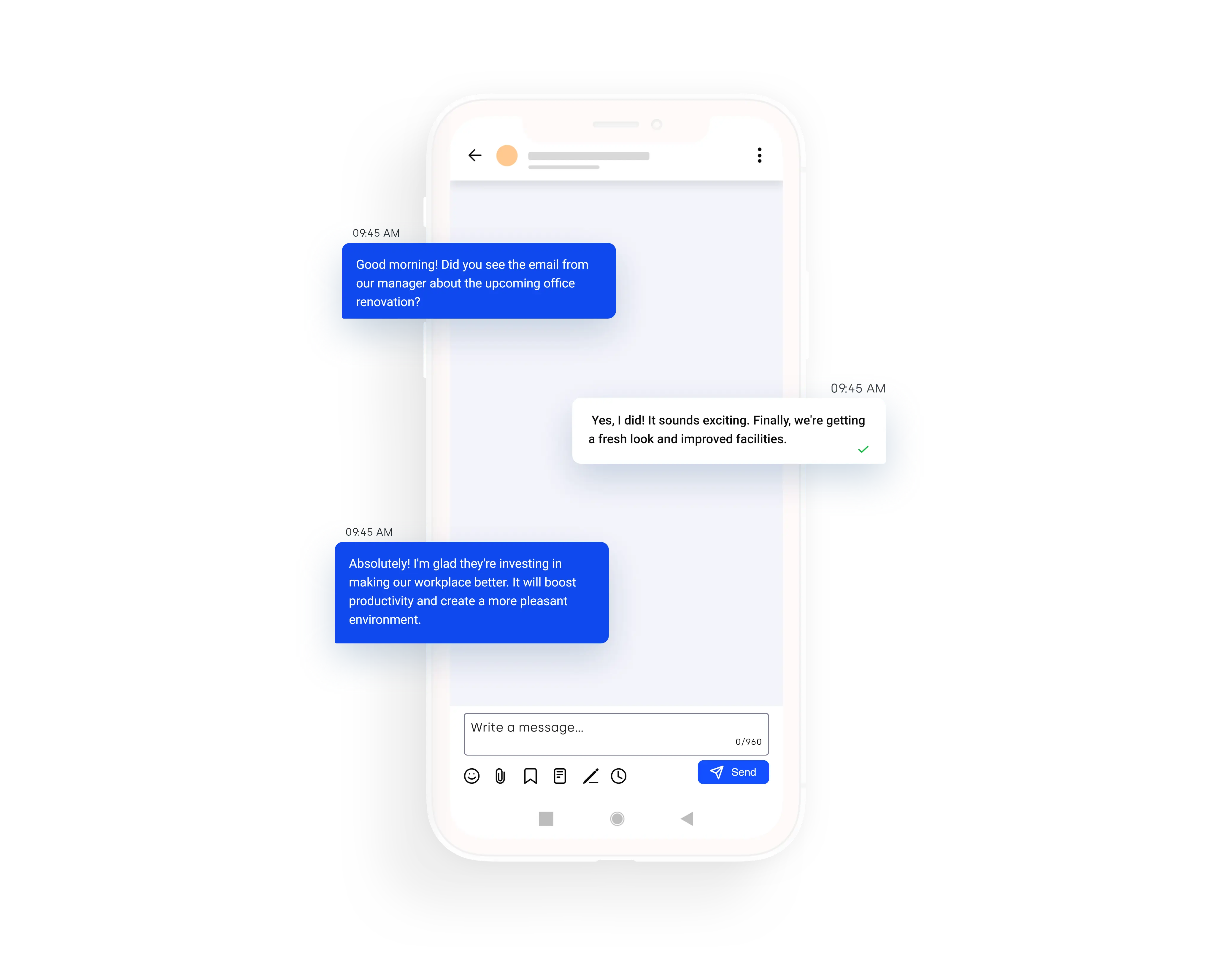 VoIP texting for internal communications