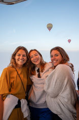 Balloon ride celebration in Marrakesh, Morocco.