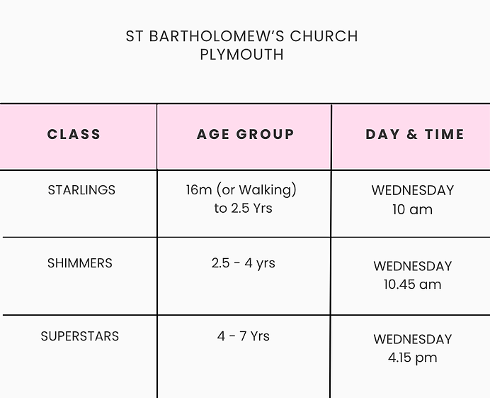 PLYMOUTH BALLET TIMETABLE
