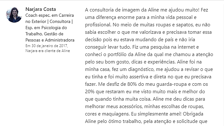 Depoimento de Cliente
