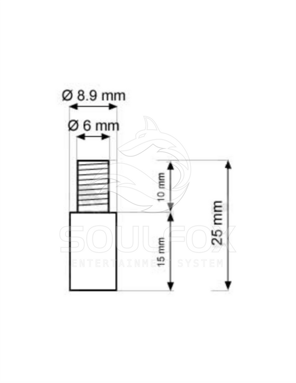 Miniatura: Extension para Joystick Sanwa 15mm