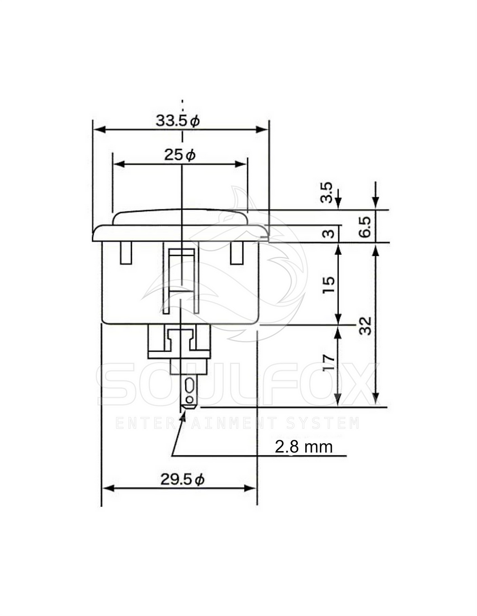 Miniatura: Boton Arcade Copia (Sanwa OBSC-30A) Medidas