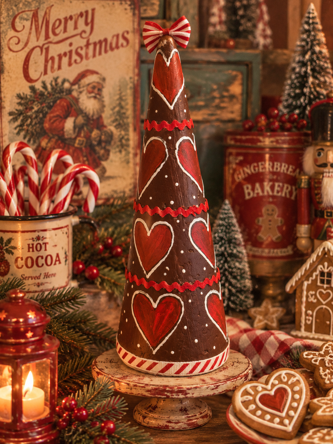 Gingerbread Sugar Loaf – karácsonyi mézeskalács cukorsüveg dekoráció