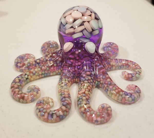 Candied Ootopus | 3.5" resin candy filled octopus in easter colors and purple base | resin | resin art | resin craft | resin artist | resin crafter | ocotpus | ocotpus love | octopus decor