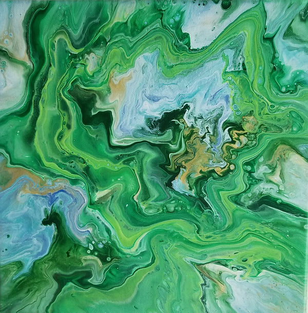  |fluid art |fluid painting |fluid artwork | dutchpour | acrylic painting  | acrylic art | acrylic pouring | acrylic paint | green | gold | blue | figure 8