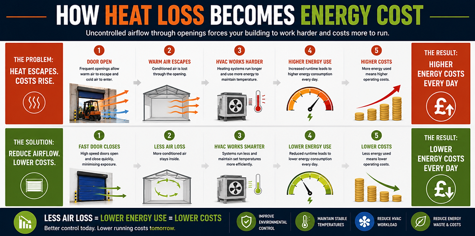 How heat loss becomes energy cost