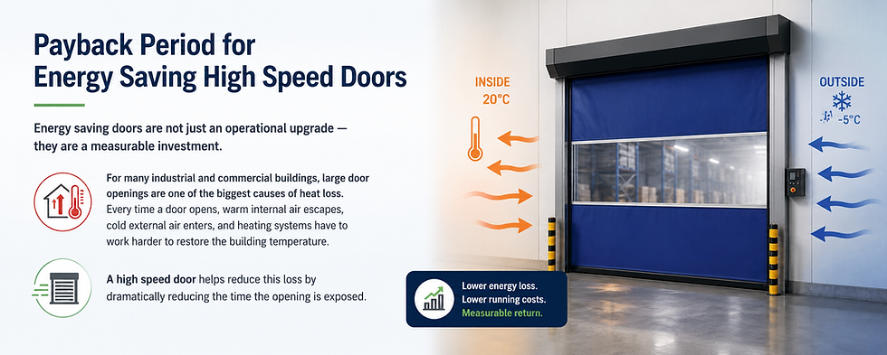 Payback period for energy saving high speed doors