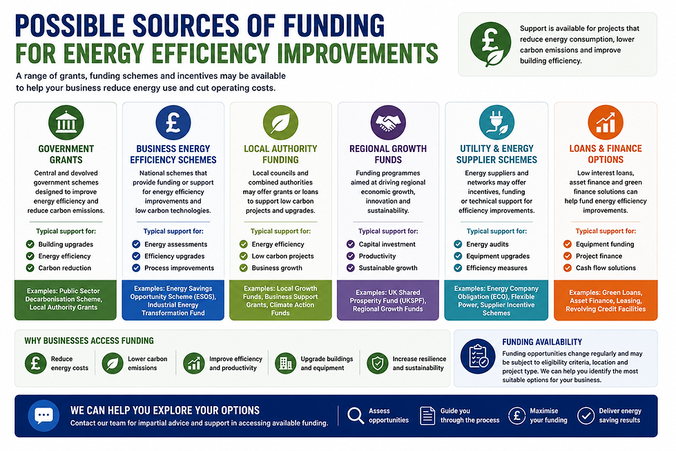 Possible sources of funding