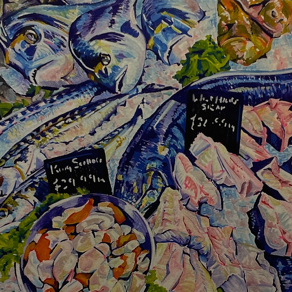 Thumbnail: Postcards - Meat Counter