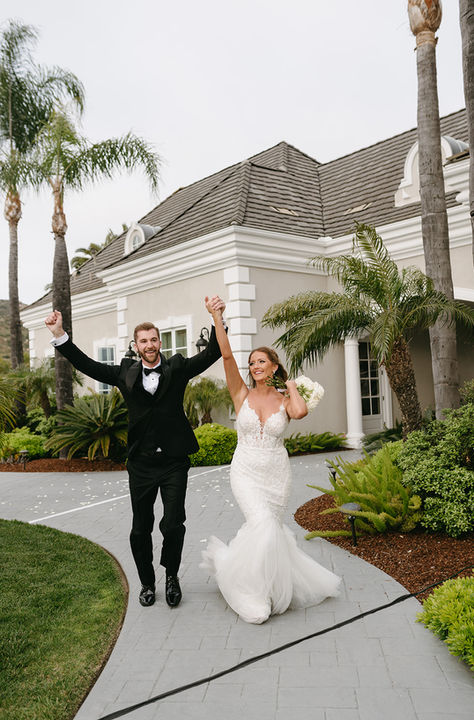 Bride and groom being announced 