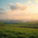 create an image showing the visual impact of a solar farm on the open landscape in the uk.