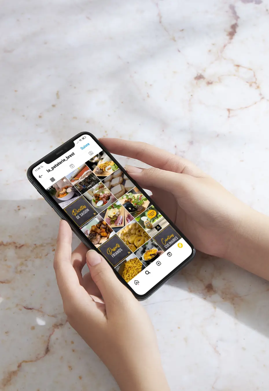 Gestion réseaux sociaux restaurant Finistère