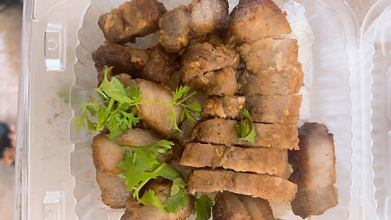 Fried Pork Belly with Sticky Rice