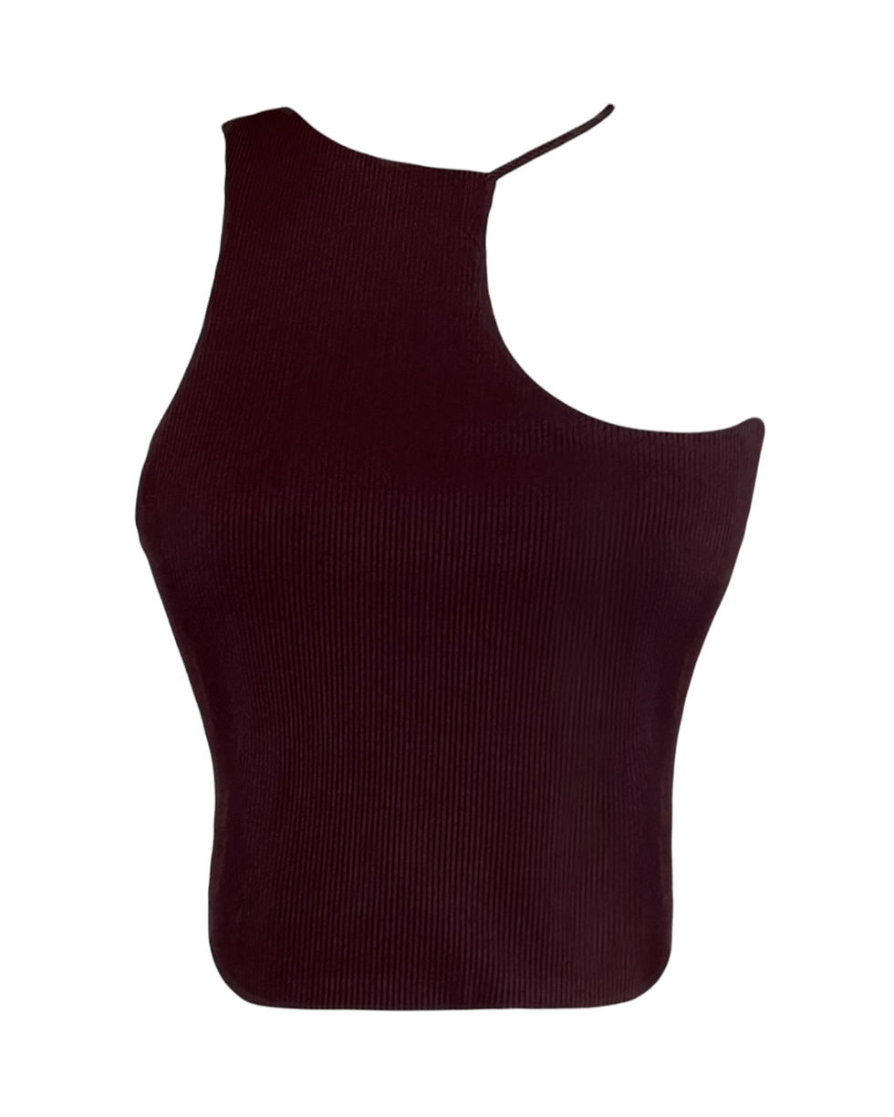 Burgundy Tank Top Front View