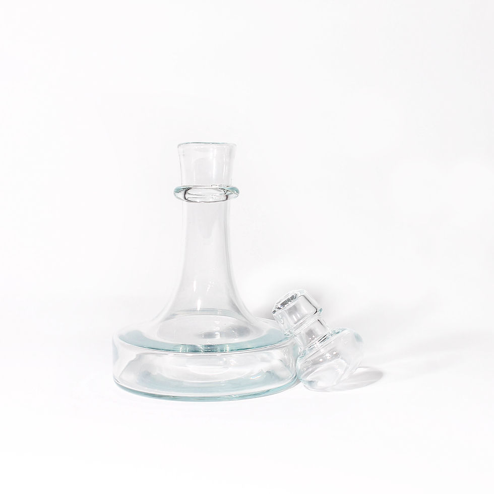 Glass wine carafe mid century Sweden