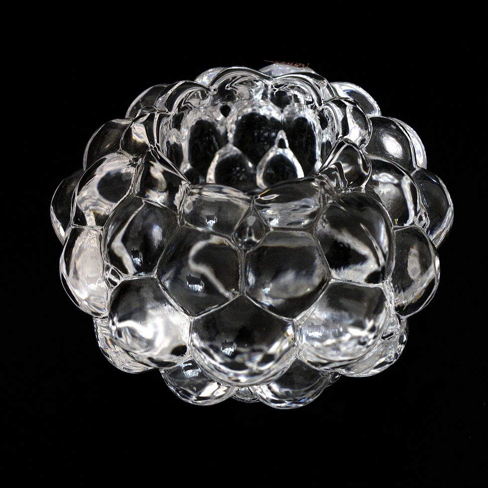 Thumbnail: Orrefors crystal candle holder, design Borealis from Sweden mid century