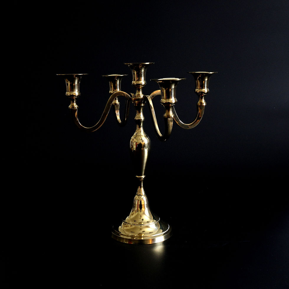 Thumbnail: Antique Swedish brass candleholder different styles from Skultuna/Gusum 1900s