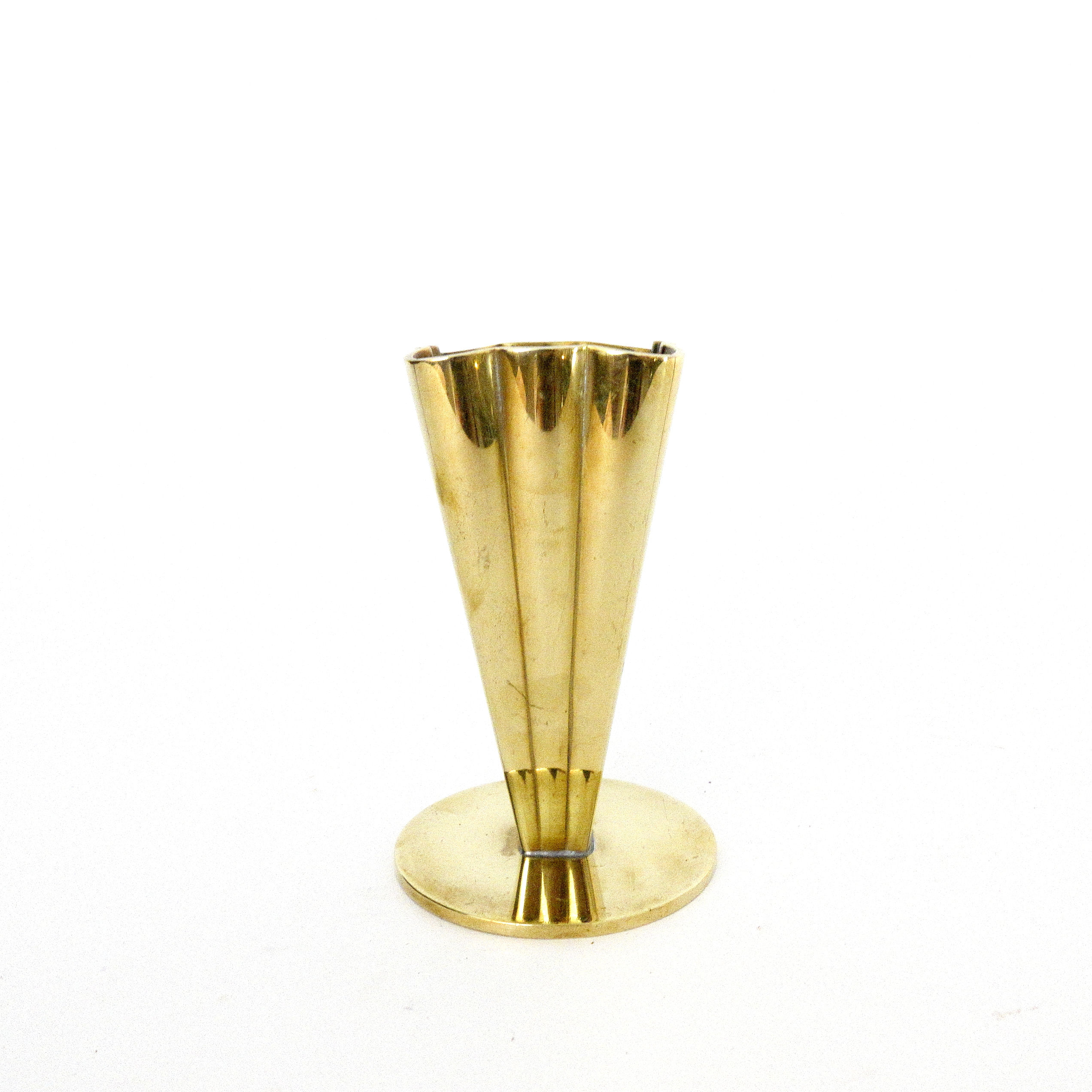 Small brass vase from Ystad Metall Sweden early 1900s