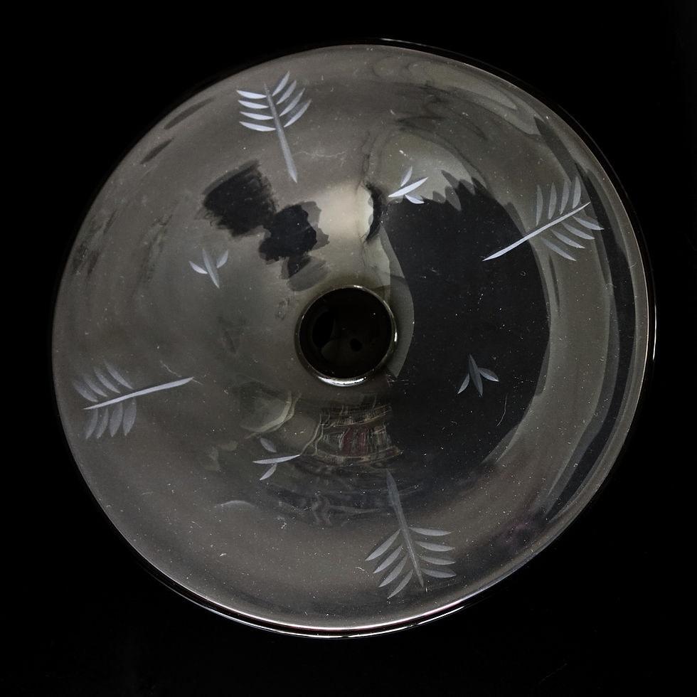 Thumbnail: Vintage stunning Handmade set of two glass bowls, signed W.R.C Tärnsjö Sweden