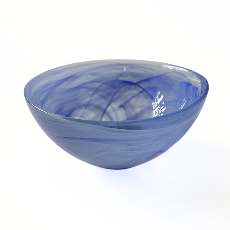 Thumbnail: Vintage handmade light blue bowl from KOSTA Sweden mid-century
