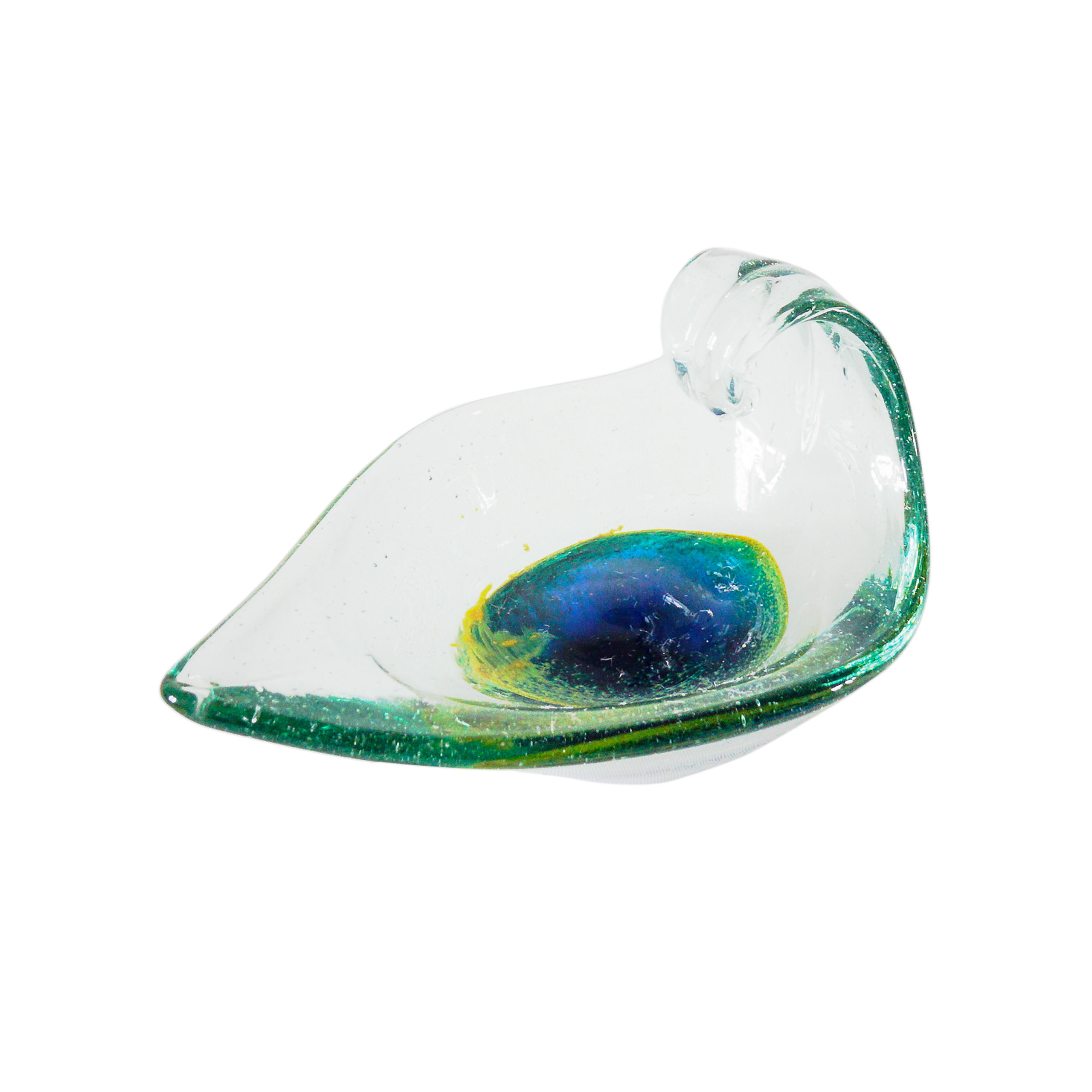 Small vintage handmade glass bowl from Kosta Sweden mid-century