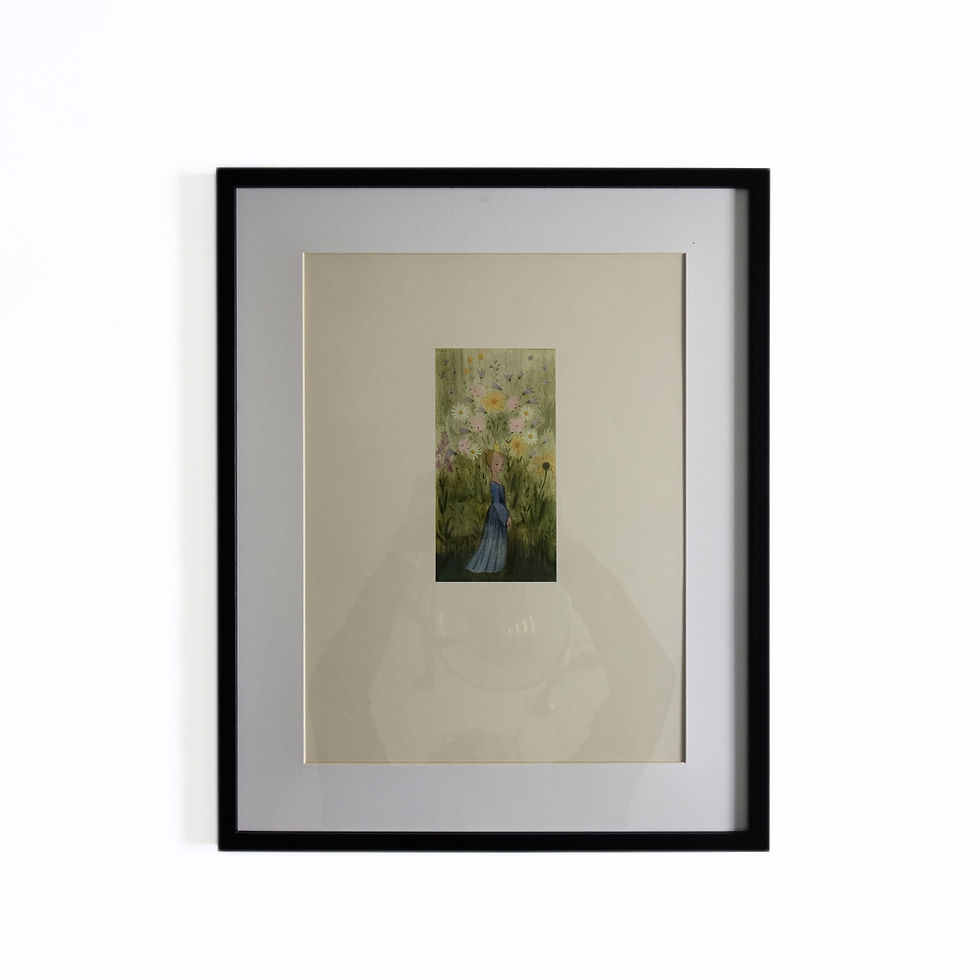 Thumbnail: "Prinsessan bland blommor" Vintage poster by Ivar Arosenius.