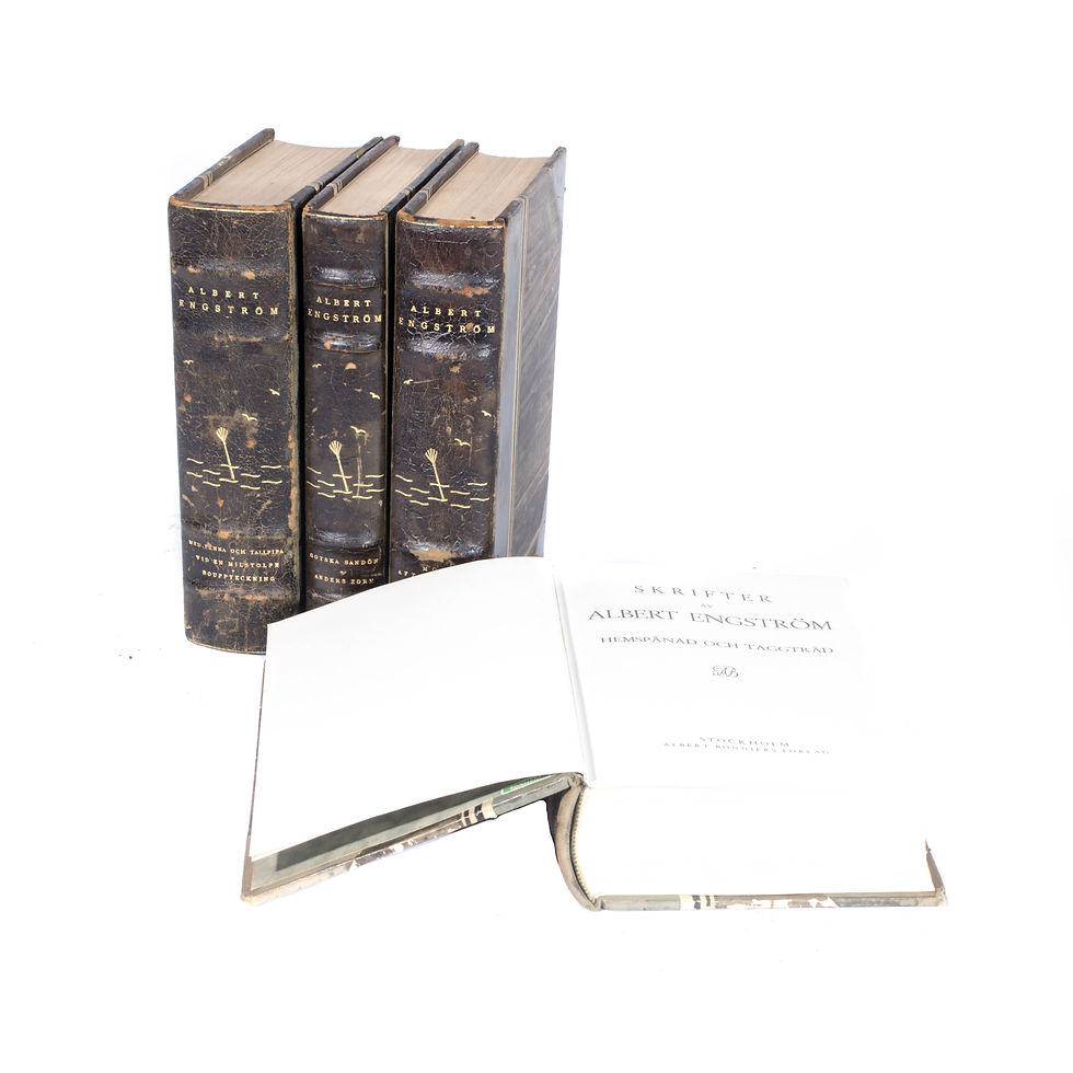 Antique leather cover books