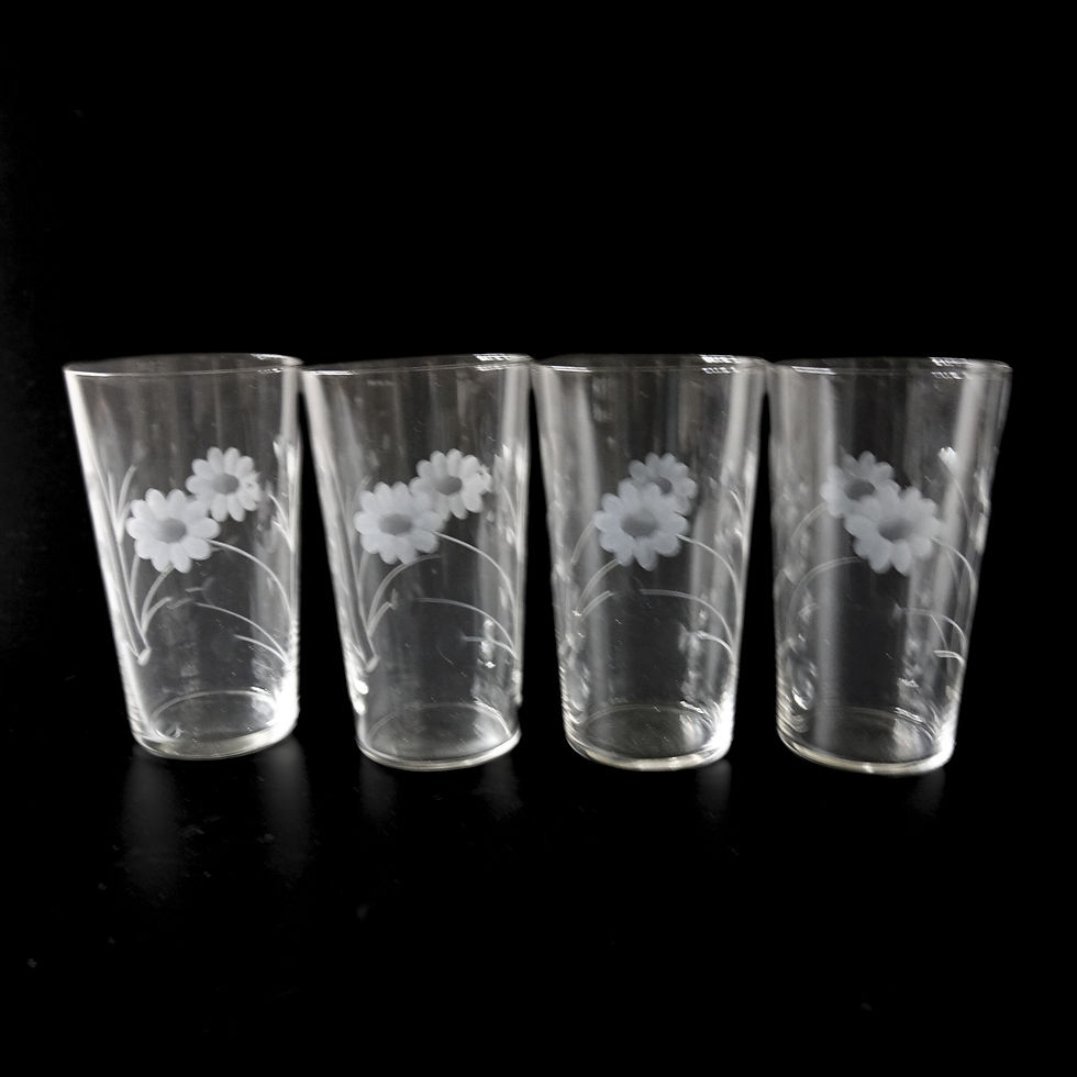 縮圖：Antique Hand Engraved Seltzer Glasses from KOSTA Sweden early 1900s. Set of six