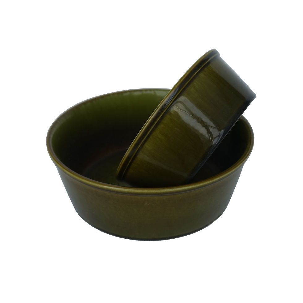 縮圖：Retro green bowls from Upsala Ekeby Sweden mid-century