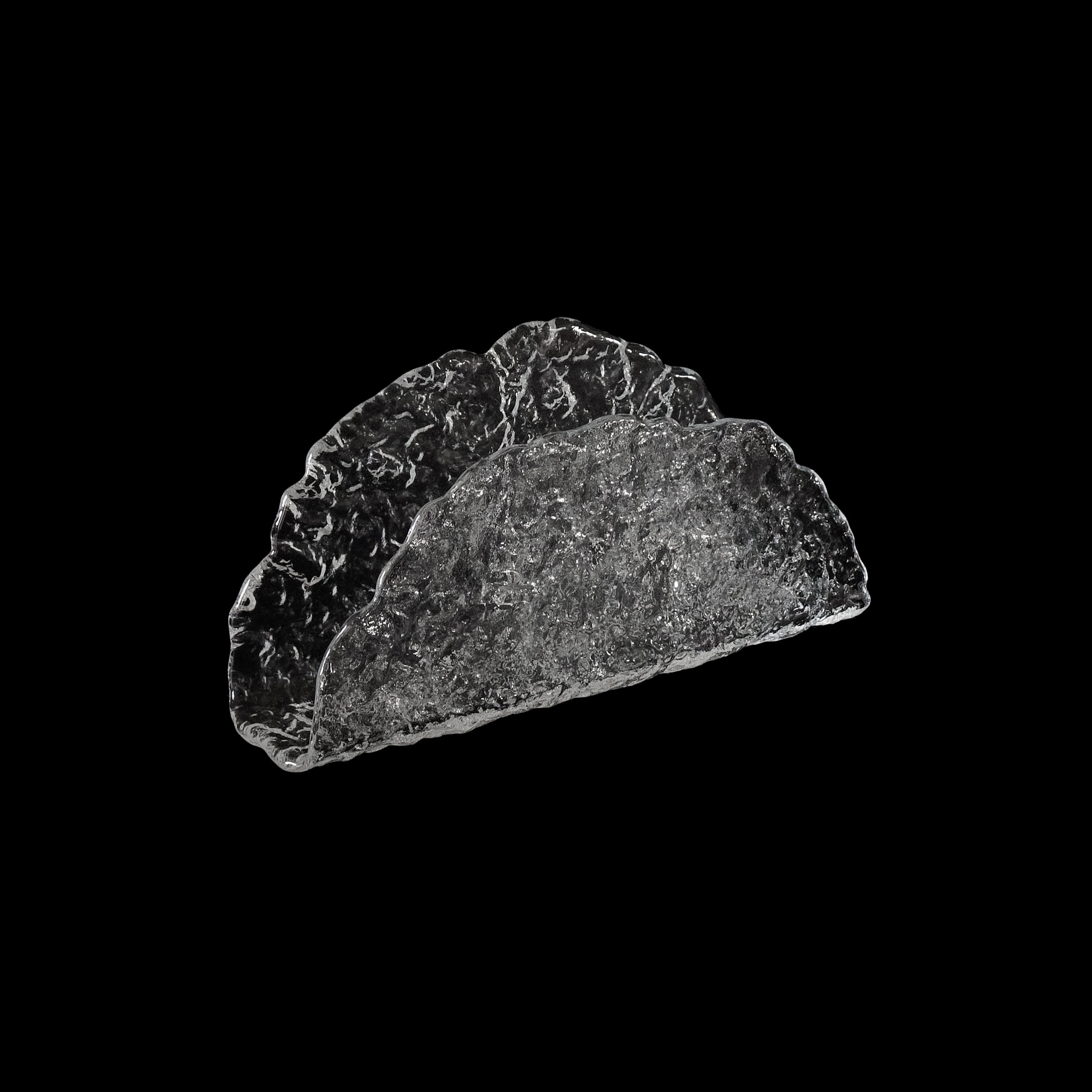 Vintage Pukeberg serviette holder in glass from Sweden mid-century