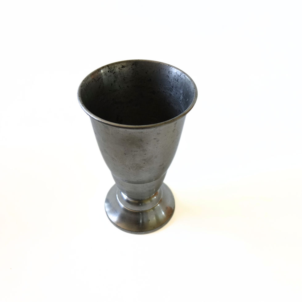 Thumbnail: Vintage tin vase from L&L Svenskt tenn Sweden early 1900s