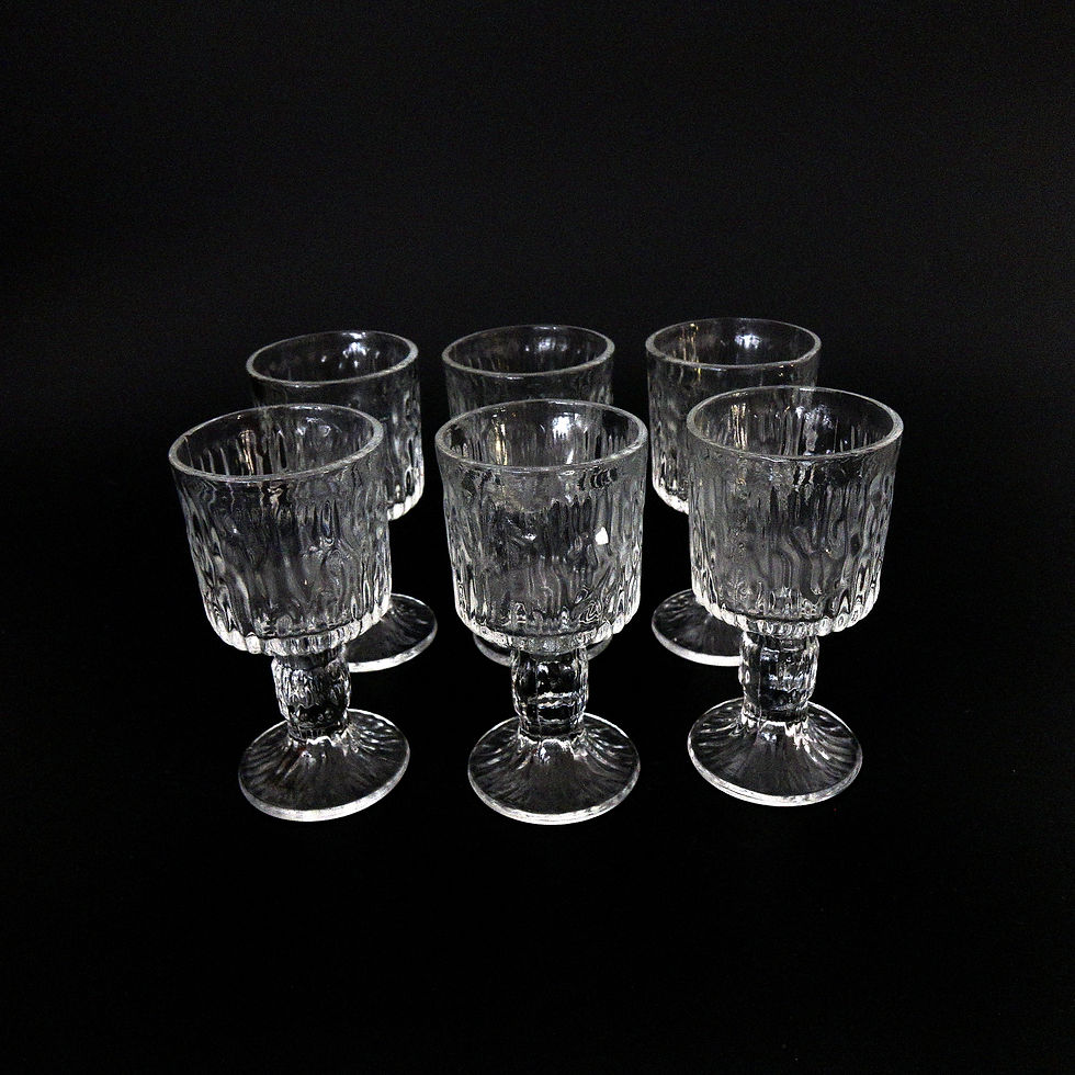 縮圖：Vintage Textured Snaps Glasses set of six from Sweden mid-century