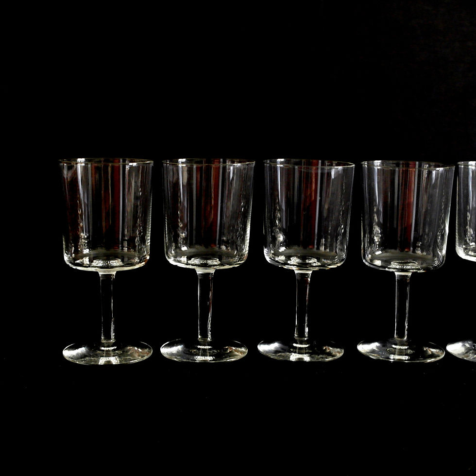 Thumbnail: Vintage lovely designed wine glasses from Sweden mid-century